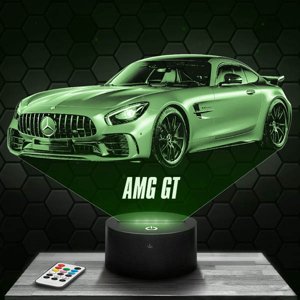 3D-LED-Lampe Super auto Mercedes-AMG GT mit dem Sockel Ihrer Wahl! -  PictyourLamp