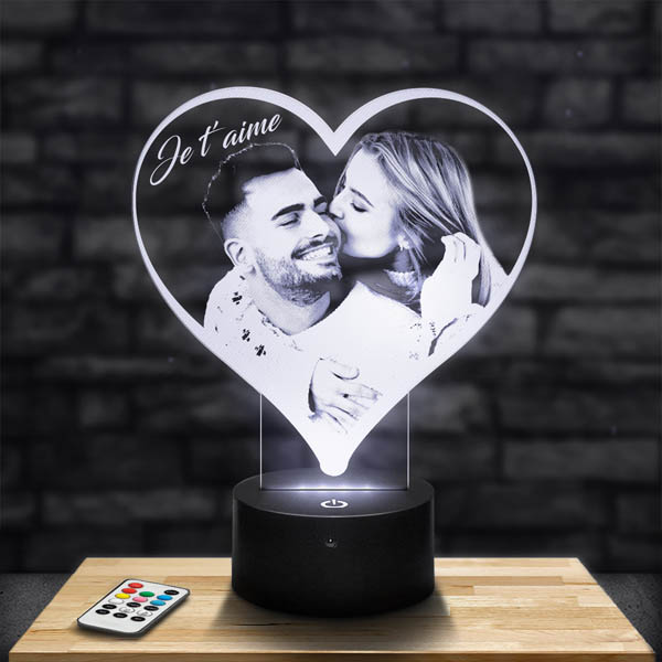 Lámpara Personalizada Corazón Love 2 Alta Gama Altavoz Bluetooth / Reloj -  PictyourLamp