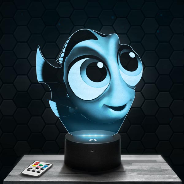 Finding
  Nemo – Baby Dory 3D LED LAMP with a base of your choice!
