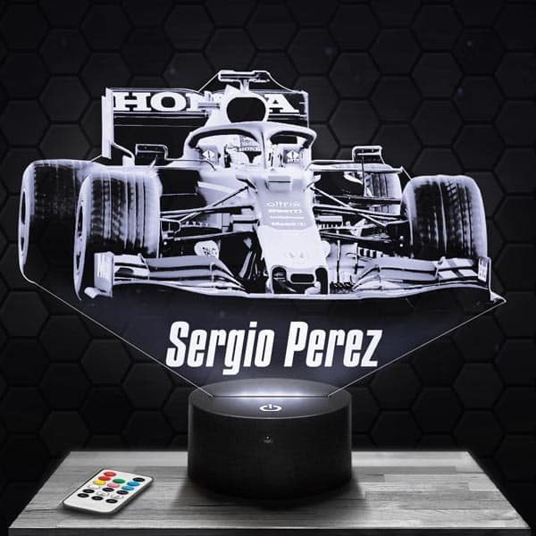 F1 Honda –
  Sergio Perez 3D LED LAMP with a base of your choice!