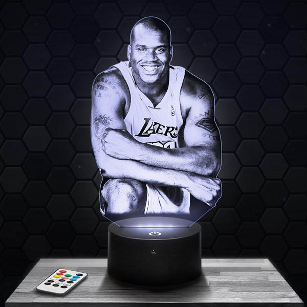 Los
  Angeles Lakers – Shaquille O’neal 3D LED LAMP with a base of your choice!