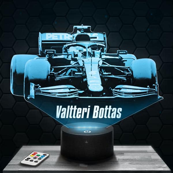 F1
  Mercedes – Valtteri Bottas 3D LED LAMP with a base of your choice!