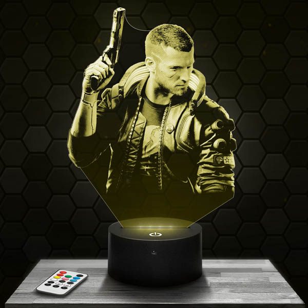 Cyberpunk 
  3D LED Lamp with a base of your choice!