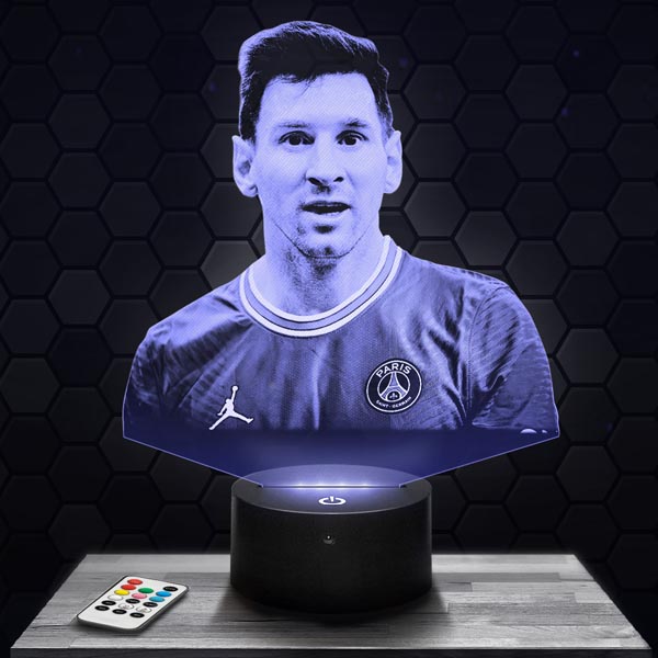 PSG –
  Lionel Messi 3D LED LAMP with a base of your choice!