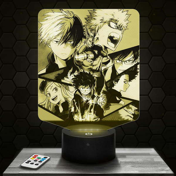 My Hero
  Academia – Deku All Might Shoto Katsuki Endeavor 3D LED LAMP with a base of
  your choice!