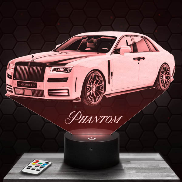 Rolls
  Royce Phantom 3D LED LAMP with a base of your choice!