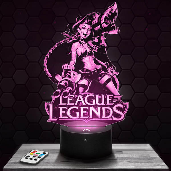 Bekendtgørelse kabine Reskyd LOL League of Legends Jinx 3D LED LAMP with a base of your choice! -  PictyourLamp