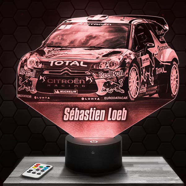 Rally WRC
  Citroën Racing Sébastien Loeb 3D LED LAMP with a base of your choice!