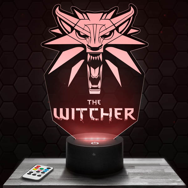 Witcher Figure 3d Led Lamp For Bedroom Acrylic Standing
