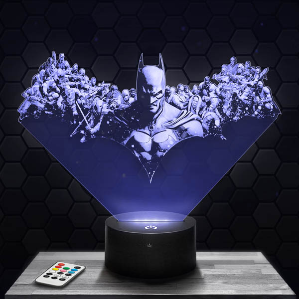 Batman - Arkham City 3D LED LAMP with base of your choice ! - PictyourLamp