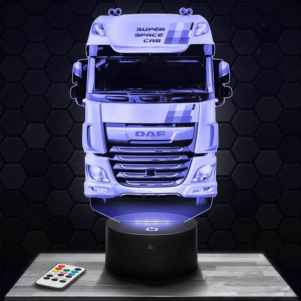 3D-LED-Lampe 3D Truck Daf-Lkw mit dem Sockel Ihrer Wahl! - PictyourLamp