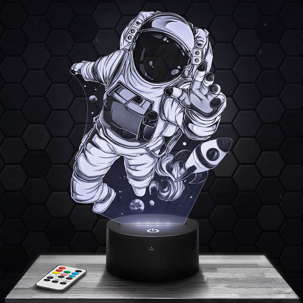 Lampada Led 3D Astronauta Razzo - Pictyourlamp