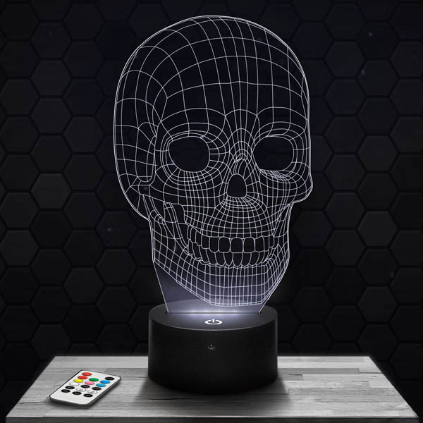 Skull 3D
  LED Lamp with a base of your  choice!