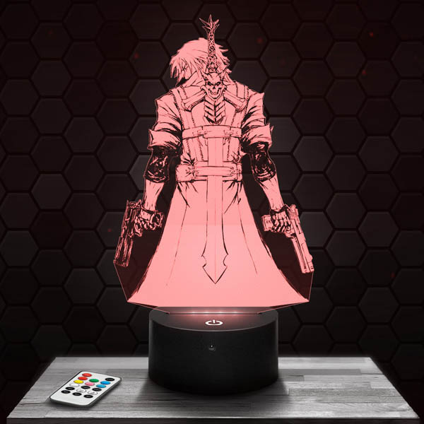 Devil may
  cry Dante 3D LED Lamp with a  base of your choice!