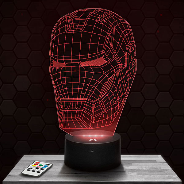 Iron-man
  3D LED Lamp with a base of your  choice!
