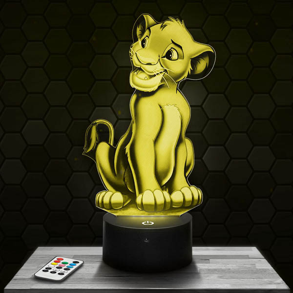 Simba Lion
  King 3D LED Lamp with a base of your choice!