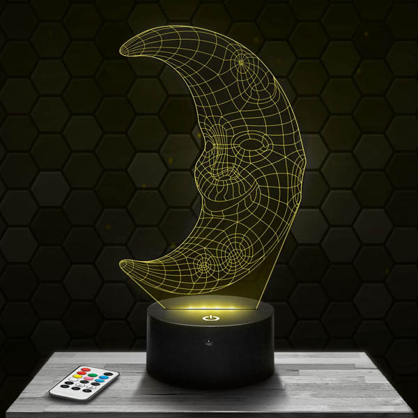 Moon 3D
  LED Lamp with a base of your  choice!
