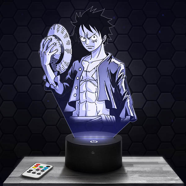 Lampada Led 3D One Piece Monkey D Luffy - Pictyourlamp