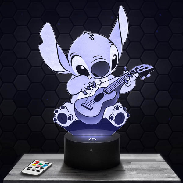 Stitch
  with Guitar 3D Led Lamp 