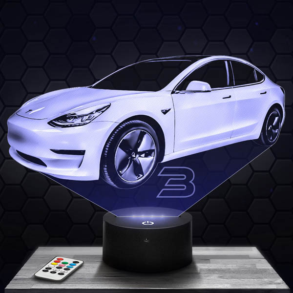 3D LED Lampe Auto Tesla Model 3 - PictyourLamp