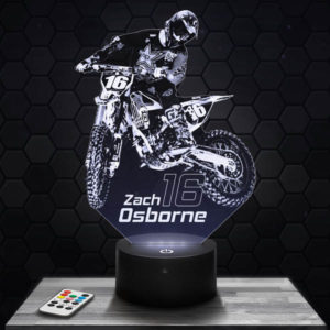 Lampe 3D Moto-Cross Pilote