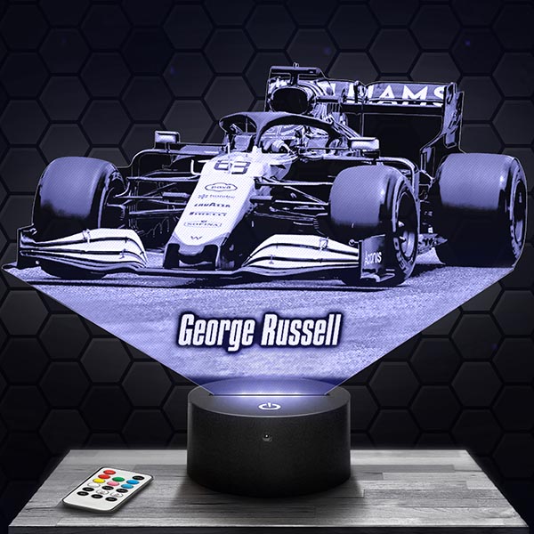 F1
  Mercedes  George Russell  3D LED LAMP with a base of your choice!