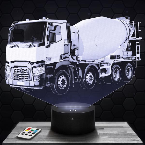 Cement
  Mixer Truck 3D LED Lamp