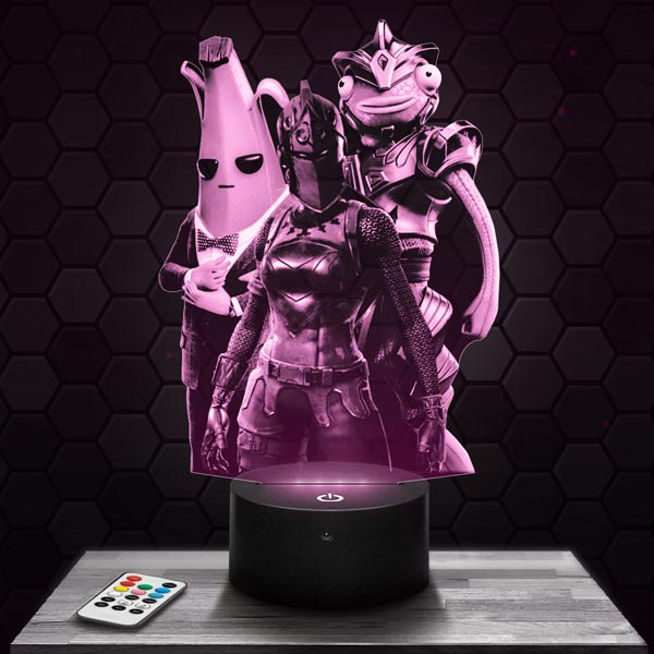 Fortnite
  Skins – Red Knight – Peely – Fishstick 3D LED Lamp