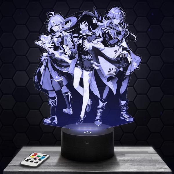Genshin
  Impact Kazuha Venti Diluc 3D LED Lamp