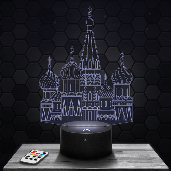 Saint
  Basil’s Cathedral in Moscow 3D LED lamp