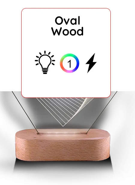 socle lampe oval