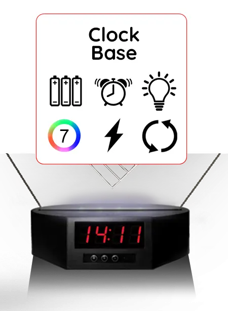 socle lampe horloge